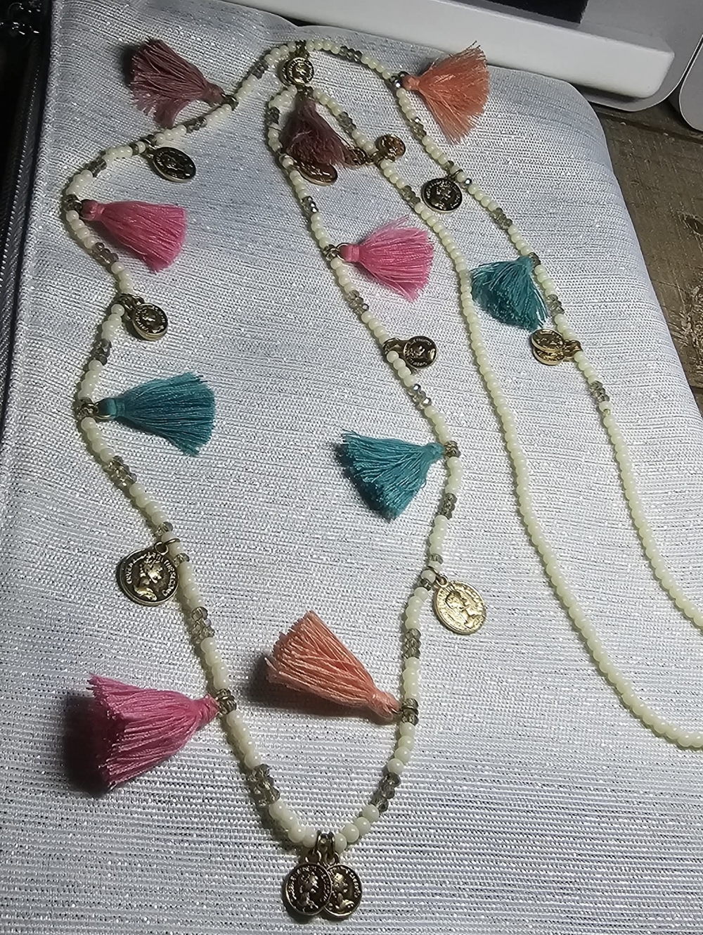 Made In BALI: Boho Tassel Beaded Coin Necklace